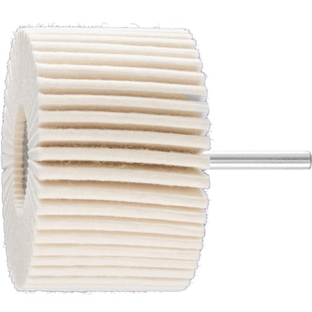 Pferd 3'' Mounted Felt Flap Wheel, 2'' Thick - 1/4'' Shank, Hard Grade 48553