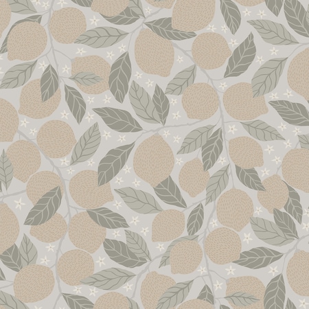 A-Street Prints Lemona Grey Fruit Tree Wallpaper 2999-44117