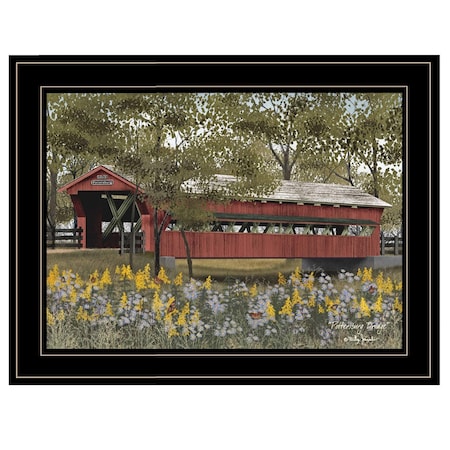 Homeroots Pottersburg Bridge 2 Black Framed Print Wall Art 404459