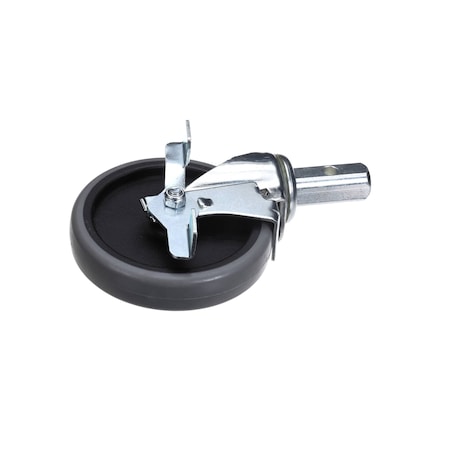 Winco Caster, 5in Dia, Stem Capacity Load 500,  ALRC-5RK