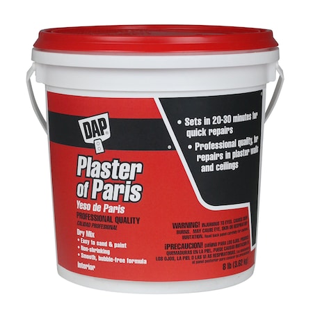 Dap Plaster of Paris, 8 lb, Bag, White, Plaster of Paris 10310