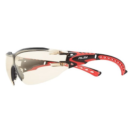 Globus Safety Glasses, Black/Red, Half-Frame Riley Sparta (Eco) LED