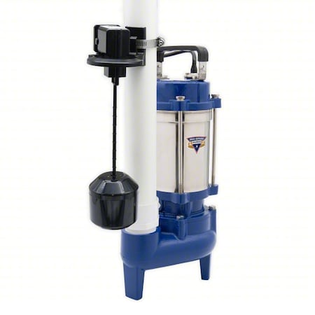 Pro Series Pumps SewageEjectorPump, 10ft, 0.4hp, 115VAC E7040-VS