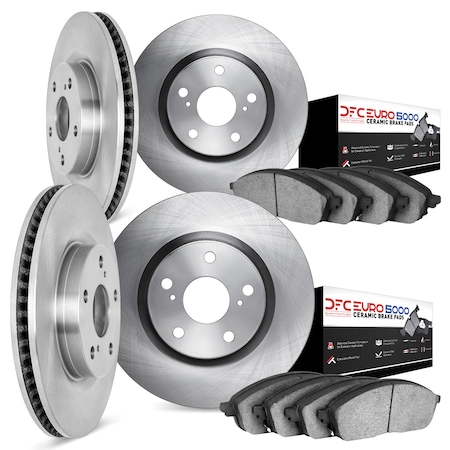 Dynamic Friction Co DFC Rotors with EURO 5000 Ceramic Brake Pads 6604-63019