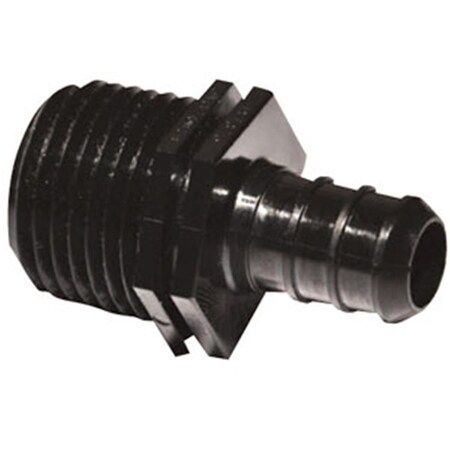 Bookazine 0.25 ft. x 0.25 ft. MPT Black Plastic Fresh Water Straight Fitting TI362233