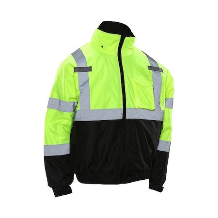 Reflective Apparel Factory Safety Bomber Jacket, Hi-Viz, 3XT 413GTLB - 3XT