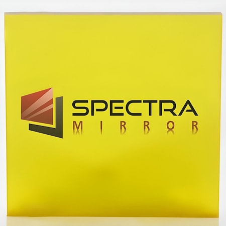 Spectra Mirror 24''X24'', 1/8'' Thick, Yellow Acrylic Color Mirror. Sizes Cut Nominal +/-1/8'' 3M2208F2424
