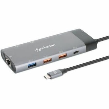 Manhattan - Strategic USB-C PD 10-IN-1 DUAL MONITOR 8K DOCKING STATION / MULTIPORT HUB 130714