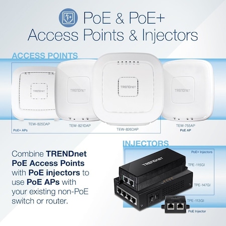 Trendnet Gig Power over Enet Injector, TPE113GI TPE113GI