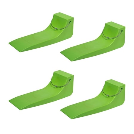Mytee Products Auto, Car Carrier Tire Skates Single Extra Wide for Tow Truck, Wrecker Green, 4PK TIRESKT-55x4