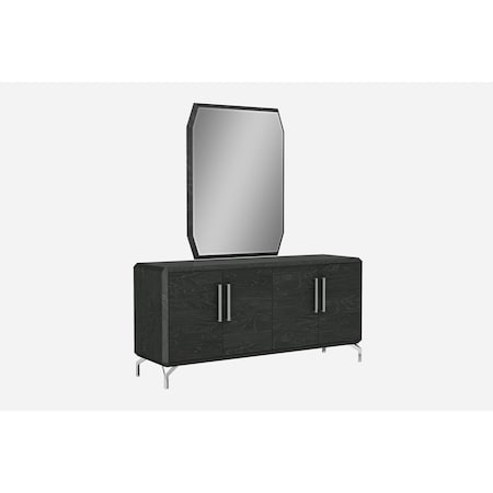 Homeroots 71" Gray Stainless Steel Solid Console Table 370769