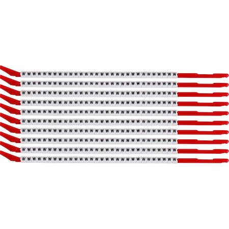 Brady ClipSleeve Wire Markers Size 10 Nylon 16 AWG - 14 AWG, W Pack of 300 Each, 300PK SCN10-W