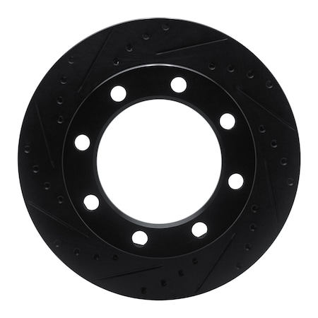 Dynamic Friction Co DFC Brake Rotor - Drilled and Slotted - Black 633-54108L