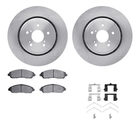 Dynamic Friction Co DFC Brake Rotor with 5000 Brake Pads and Hardware Kit 6512-58134