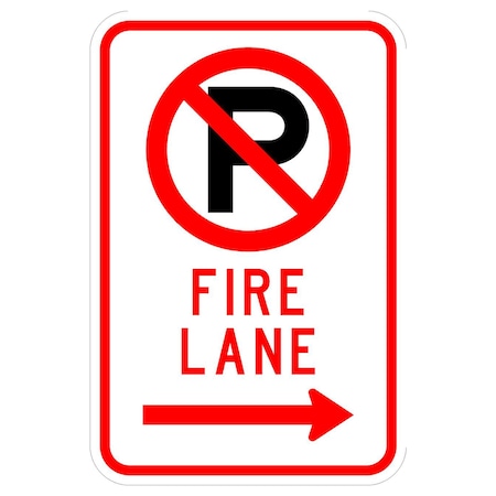 Sign Solutions Usa Parking Sign, 12 in W, Aluminum Sign, White DCS06DWT1218CUS00154