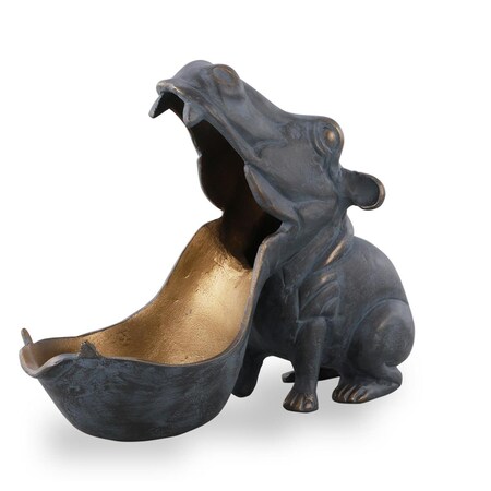 Grandoldgarden Garden Big Mouth Hippo Birdfeeder GR2480992