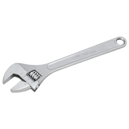Performance Tool 12 in. Adjustable Wrench, Heat Treated Steel, Smooth Operation W12C