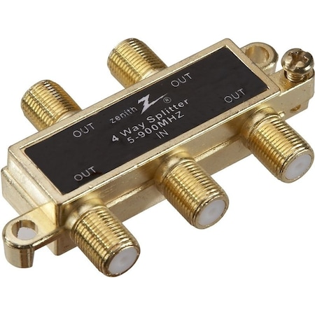 Zenith Coax Splitter, 1 Video Input, 4 Video Output VS1001SP4W