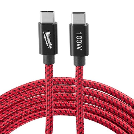 Milwaukee Tool USB-C Cable, 100 W, Red 48-59-2848
