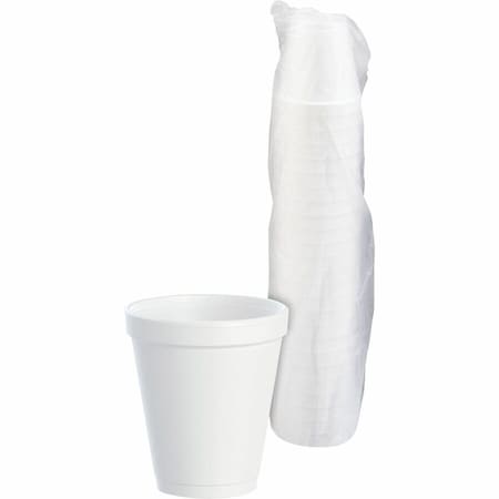 Dart Disposable Hot/Cold Cup, 8 oz, White, PK25 8J8