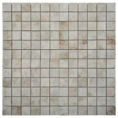 Apollo Tile 12x12 in. Lappato Soft Alabaster White Porcelain Mosaic Wall and Floor Tile 4.84 sq ft/case, 5PK IMP88CRSWHMOS