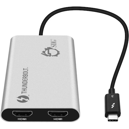 Siig THUNDERBOLT V3 TO DUAL HDMI ADAPTER JU-TB0114-S1