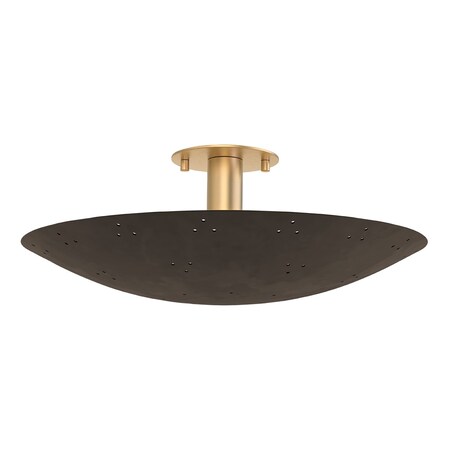 Hudson Valley Lighting Bern 18 in. Flush Mount in Vintage Brass/Bronze 8718-VB/BRZ