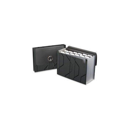 Pendaflex Expanding File, 13 Pocket(s), Poly, Black, Elastic Closure, Flap, Durable 2327