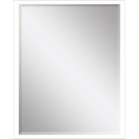 Homeroots 38" White Solid Wood Framed Accent Mirror 632817