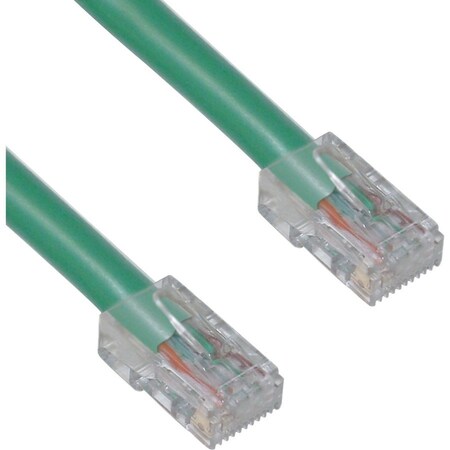 Cable Wholesale Cat6 Green Copper Ethernet Patch Cable, Bootless, POE Compliant, 7 foot 10X8-15107