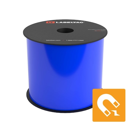 Labeltac Magnetic Supply 4in x 25ft LT4/Pro X, Blue LT407M