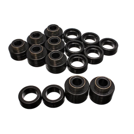 Energy Suspension Body Mount Bushings, Black; Polyurethane 3.4122G