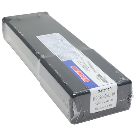 Westward 12" Stick Electrode 3/32" Dia., AWS E309L-16, 10 lb. 24D949