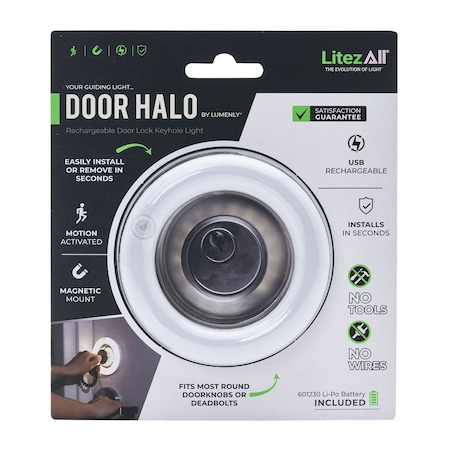 Litezall Rechargeable Motion Activated Door Lock Keyhole Light LA-HALO-6/24