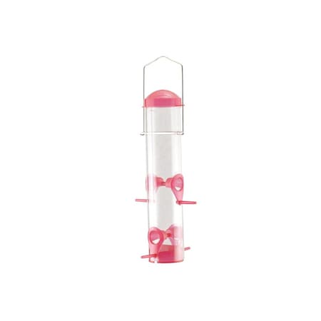 Audubon Bird Feeder Plastic Tube 4 ports Red NA11502S