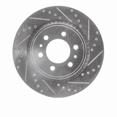 Dynamic Friction Co DFC Brake Rotor - Drilled and Slotted - Silver 631-47086R