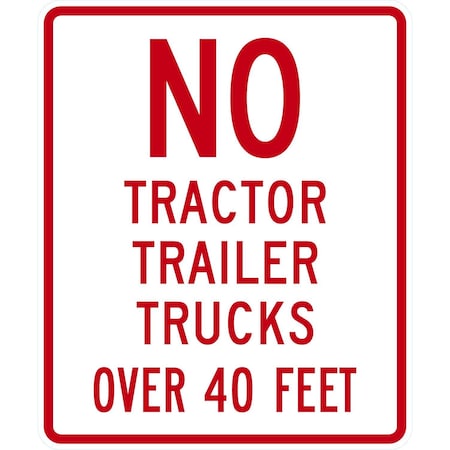 Lyle No Tractor Trailer Trucks Over 40 Feet, 30x36, Engineer Grade, White G-15645-EG_30x36