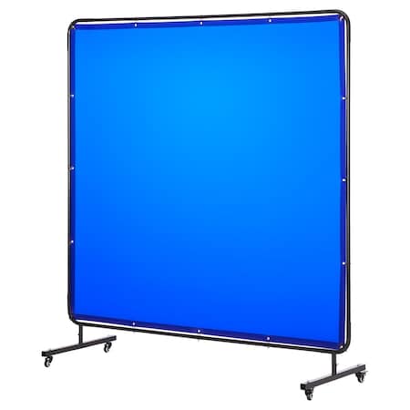 Vevor Welding Screen with Frame 6 x 6 FT Flame-Resistant Vinyl Welding Curtain XU-114