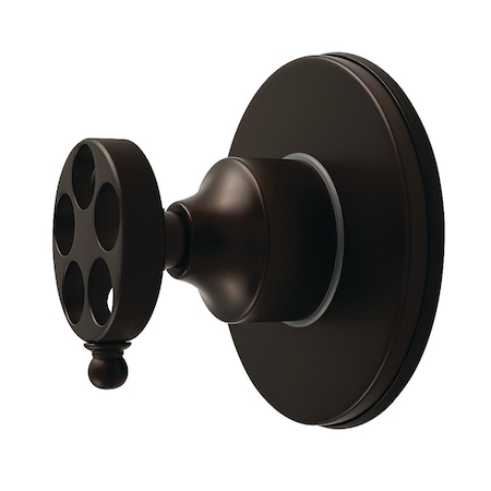 Kingston Brass Single-Handle Six-Way Diverter Valve with Knurled Handle and Round Trim Kit, Oil Rubbed Bronze KS4035RKZ