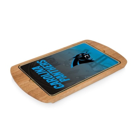 Picnic Time Family Of Brands NFL Carolina Panthers - Billboard Glass Top Serving Tray 911-01-505-054-2