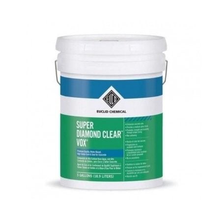 Euclid Chemical Euclid Super Diamond Clear VOX VOC Compliant Water-Based High Solids Cure & Seal for Concrete 5 Gal 359ZZ-05