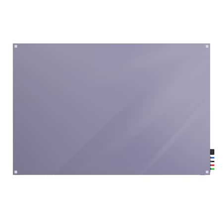 Ghent Harmony Glassboard w/ Standoffs, Non-Magnetic, Square Corners, 2'H x 3'W, Grape HMYSN23GP