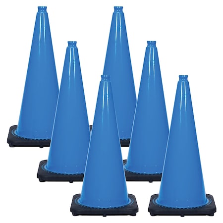 Mr. Chain 28" Sky Blue Traffic Cones (6-Pack) 97524-6