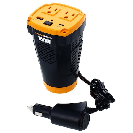 Powerdrive Inverter, 4 Outlets, 115VAC Output PWD150C