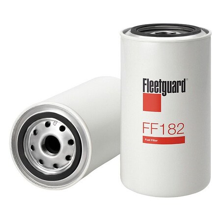 Fleetguard Fuel Filter, Spin-On, Cellulose FF182