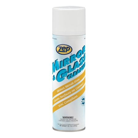 Zep Liquid Glass Cleaner, 22 oz., Clear, Pleasant, Aerosol Can, 12 PK 9801