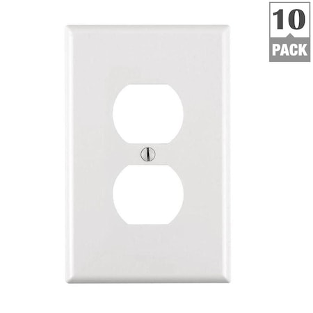 Ezgeneration 1 Gang Midway White Duplex Wall Plate - White - 3.12 x 4.8 in. EZ3536896