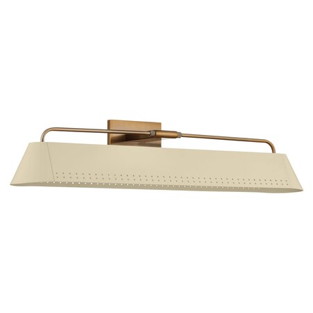 Troy Lighting Rowan 2 Light Picture Light 25 In. Patina Brass And Soft Sand B1206-PBR/SSD