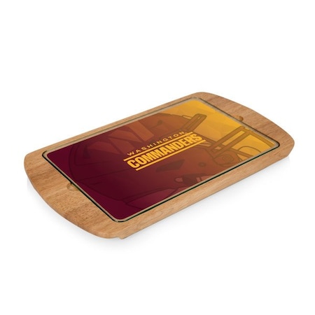 Picnic Time Family Of Brands NFL Washington Commanders - Billboard Glass Top Serving Tray 911-01-505-374-2