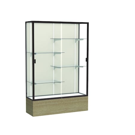 Ghent Reliant Floor Case, Plaque Back, Dk. Bronze, 48"Wx72"Hx16"D 2074PB-BZ-DK